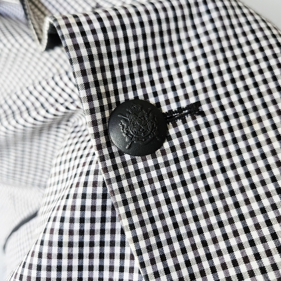 Zara Man Checkered Blazer Size 36 Black White Single Breasted - Picture 4 of 7